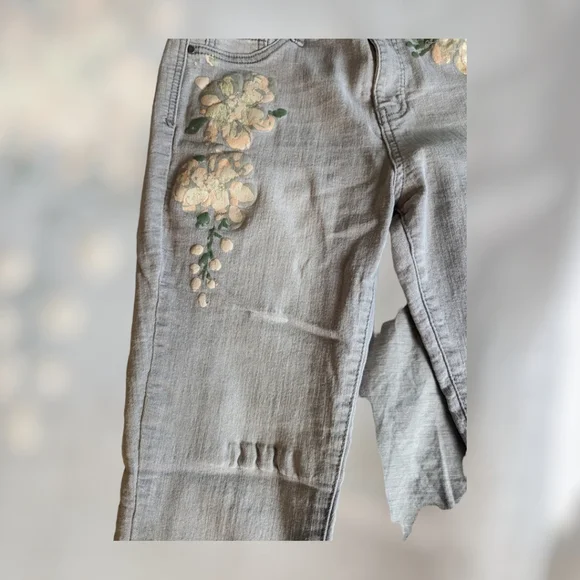 Catherine Malandrino Painted Skinny Jeans - Picture 5 of 6